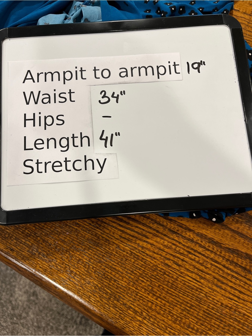 Anne Klein Blue Faux-Wrap Long Sleeve Dress with Knot Detail size large - Picture 10 of 10